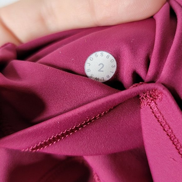 Lululemon Size 2 Fast 7/8 Tight II Nulux 25" Star Ruby Red Women Leggings - Picture 5 of 5